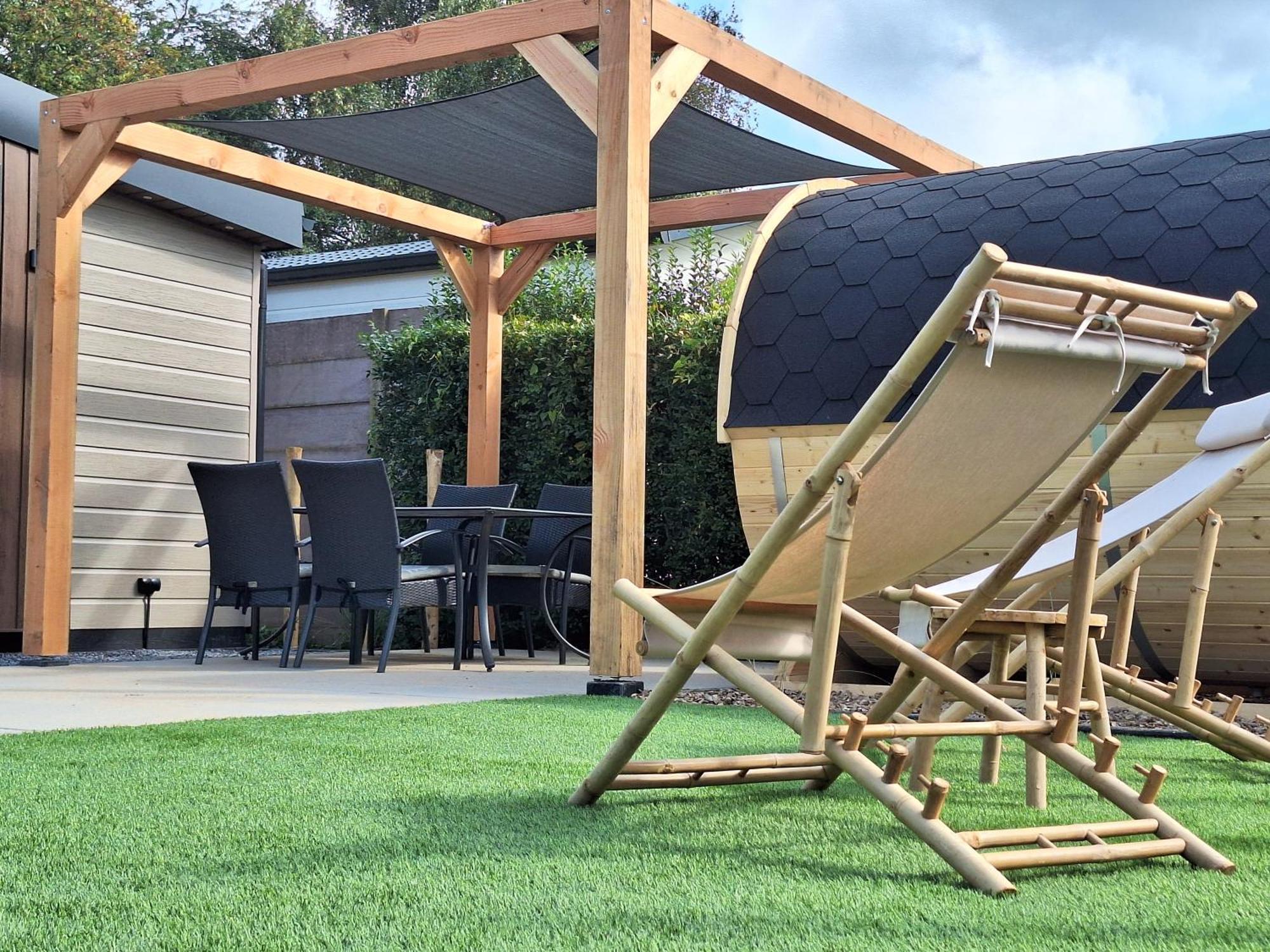 'Relax Lodge Sea' - Wellness Lodge In Zeeland - Private Sauna - Airco - Garden - Outdoor Swimming Pool - Free Wifi, Towels & Bed Linen Heinkenszand Zewnętrze zdjęcie
